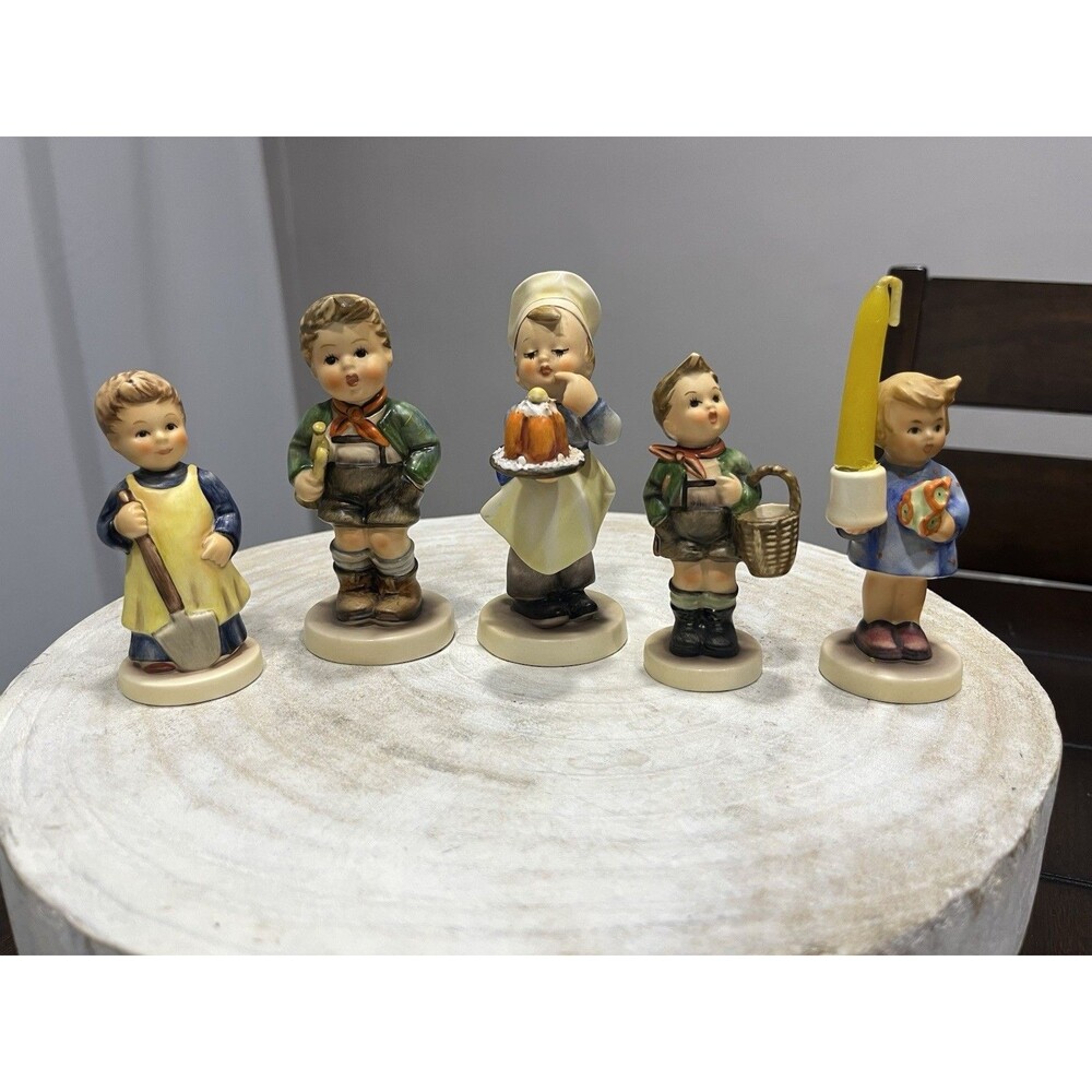 Lot of 5 Goebel MI Hummel Figurines Germany Vintage Mix 727 97 128 513/0 115